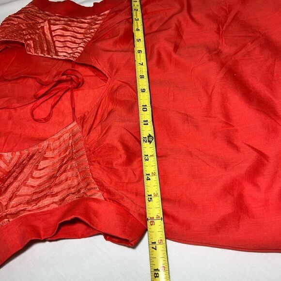 Maje Babe Short Sleeve Orange Flowy Mini Dress New Size Small - Picture 11 of 12